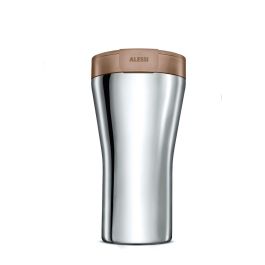 Alessi GIA24 BR Caffa Mug de Viaje en Acero Inoxidable 18/10, Mantiene Temperatura