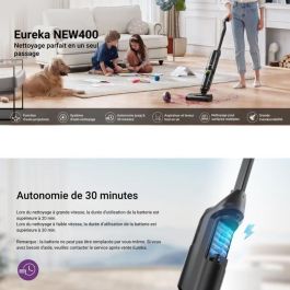 Eureka Aspiradora inalámbrica NUEVA 400 EUR1737996976680, 120W, 30 min autonomía, autolimpieza