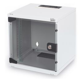 Digitus Carcasa Mural Compact 6HE 254mm 10" con Puerta de Vidrio Gris Precio: 97.79000022. SKU: S7817476
