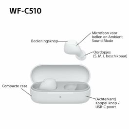 Sony Auriculares Bluetooth WF-C510 WFC510W.CE7 Blancos