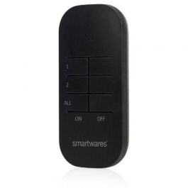 Smartwares SH4-99653 Set de Mini Enchufes para Exterior Inteligentes Negros Control Remoto y App IP44 3000W 2 Unidades
