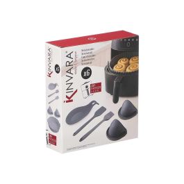Kinvara Set 6 Utensilios Air Fryer de Silicona Gris 20.5x23.5x6 cm (Set de 12)