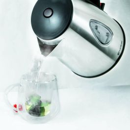 Grunkel Hervidor de Agua 1 Litro 2200W Acero Inoxidable, Luz Indicadora y Apagado Automático