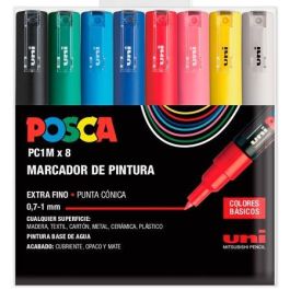 Posca Estuche 8 Marcadores PC-1M-8C No Permanente Punta Fina 0.9 mm-1.3 mm Colores Surtidos Basic Precio: 20.50000029. SKU: B16XY9ZDCP