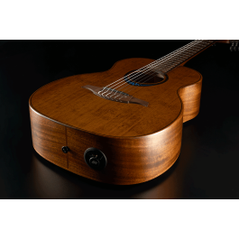 LAG Guitarra Acústica Travel Nylon Blue Wave 1 Electroacústica Cedro Rojo Macizo Caoba Marrón Natural Satinado