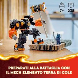 LEGO 71806 Meca Elemental de la Tierra de Cole Ninjago: El Renacer de los Dragones, Set de Construcción Articulado para Niños +7 años