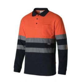 Velilla 305515 Polo Bicolor Alta Visibilidad Algodón/Poliéster Naranja Fluor/Azul Marino o Gris Tallas S-5XL Precio: 22.68999986. SKU: B16D3TGKWE