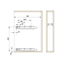 Emuca Botellero extraíble Suprastar con cierre suave, módulo 200mm, Acero, Cromado