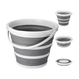 Confortime Cubo Plegable de Plástico 10 Litros 33x33x24.5 cm (12 Unidades)