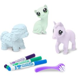 Crayola CRA1738949615601 Juego Creativo Washimals - Set 3 Animales Pastel para Colorear y Lavar - Niños 3+ Años