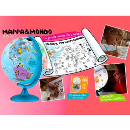 Globo Terraqueo Nova Rico Infantil con Luz, Base y Meridiano Azul, Diametro 25 cm Precio: 42.69000032. SKU: B12X3CZNF7