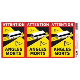 Edm Pack 3 Adhesivos Angles Morts Autocar 17 x 25 cm