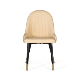 GINER Y COLOMER - Lote de 4 Sillas Tapizadas en Terciopelo PU con Estructura de Acero Negro