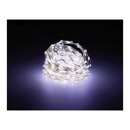 Guirnalda Micro LED Extra Dense 567 LEDs Luz Fría Parpadeante 14m Cable Plata con 8 Funciones, Exterior IP44