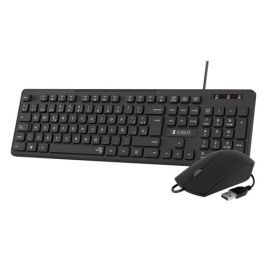 SUBBLIM Combo Business Slim Silencioso con cable USB Negro