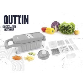 Quttin Cortador-Rallador Multifuncional con Depósito, 32x11.5x11.5 cm (6 Unidades)