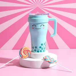 Cook Concept Mug Térmico Miami Kawai 600 ml Acero Inoxidable - Mantiene Bebidas Frías/Calientes 6h con Asa