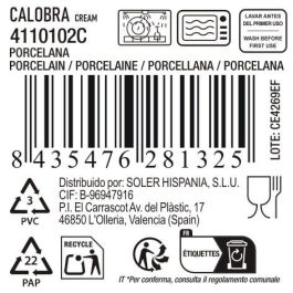 La Mediterranea Plato Postre Ø21,3 cm "Calobra" Crema (24 Unidades)