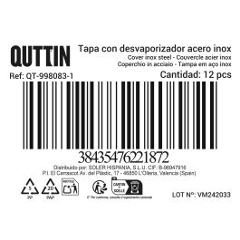 Tapa de acero inoxidable Quttin 28-30-32 cm (12 Unidades) Tapa de acero inoxidable Quttin 28-30-32 cm (12 Unidades)