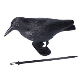Edm Cuervo ahuyenta pájaros de polipropileno 19x39cm para jardín, tejados y huertas