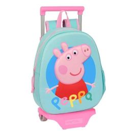 Mochila Escolar con Ruedas Peppa Pig Turquesa (27 x 32 x 10 cm) Precio: 27.50000033. SKU: S4307598