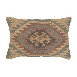 DKD Home Decor Cojín Boho Kilim de Lana y Yute 60 x 40 cm (2 Unidades) Precio: 40.79000024. SKU: B15HPZKSZ4