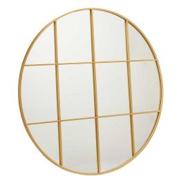 Giftdecor Espejo Ventanal Redondo 100 cm Oro