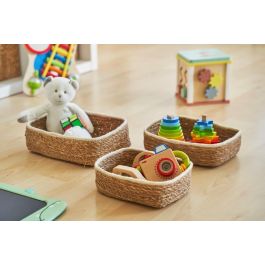 Privilege Set de 3 Cestas de Mimbre Rectangulares - 26x20 cm, 23x17 cm, 20x15 cm (4 Cajas)