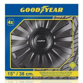 Abc GOD9068 Tapacubos Melbourne 15" Negro, Juego de 4 para Llantas de Acero, Montaje sin Herramientas, Fabricado en UE