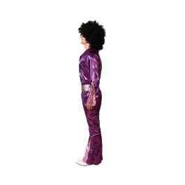 Disfraz Disco Hombre Adulto Fucsia Con Cinturón M-L Disfraz Disco Hombre Adulto Fucsia Con Cinturón M-L