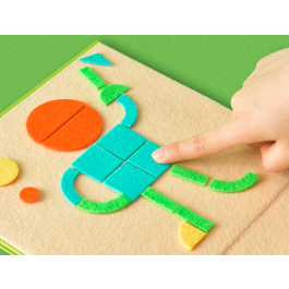 Mideer Puzle Figuras Geométricas Fieltro 157 Piezas