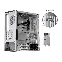 Chieftec BS-20B-OP Caja de PC Midi Tower Negra Gamer UNI Series para PC Hogar / Oficina micro ATX, Mini-ITX