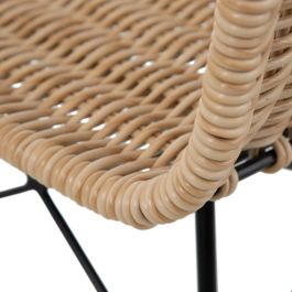 Silla Natural-Negro Pp/Metal Salón 45 X 41 X 83 cm