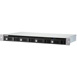 QNAP TR-004U Carcasa Externa de Rack 1U 4 Bahías para HDD/SSD 2.5/3.5" SATA, USB-C 3.2 Gen 1, RAID, Hot-Swap