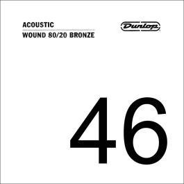 Dunlop Cuerda Acústica para Guitarra 80/20 Bronze .046 Juego de Cuerdas de Larga Duración