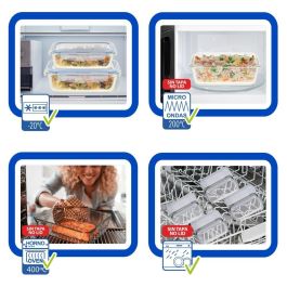 Set de Recipientes de Cocina Herméticos Apilables Max Home 6 Unidades 23 x 7,5 x 17,5 cm Set de Recipientes de Cocina Herméticos Apilables Max Home 6 Unidades 23 x 7,5 x 17,5 cm