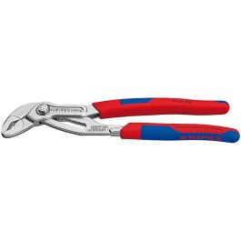 Knipex 87 05 250 - Alicate machihembrado Cobra, 250mm, 5cm tubería, 4.6cm tuerca, Acero cromo vanadio, Azul/Rojo Precio: 57.49999981. SKU: B1EEDZT8AR