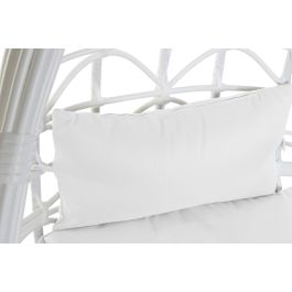DKD Home Decor Sillón Colgante de Ratán Sintético y Aluminio Blanco Crudo para Terraza y Jardín 70 x 110 x 90 cm