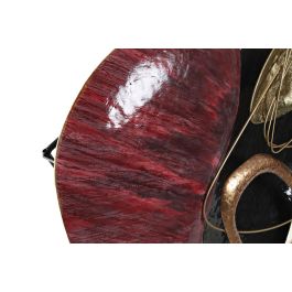 DKD Home Decor Cuadro Decorativo Pared Sixties Abstracto de Metal, Colores Rojo, Negro, Dorado y Blanco, 101 cm Ancho x 85 cm Alto