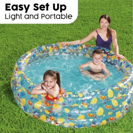 Bestway Piscina Hinchable 3 Aros Transparente Tropical 170x53 cm +6 Años Jardin 51048