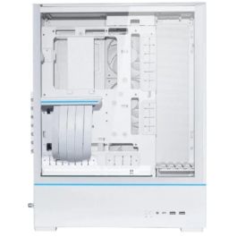 Lian Li SUP01 Caja Ordenador Gaming ATX Cristal Templado Blanco - Diseño Vertical Compacto con Refrigeración Optimizada