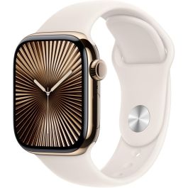 Apple Watch Series 10 GPS + Cellular 42mm Caja de Titanio Dorado con Correa Deportiva Starlight M/L