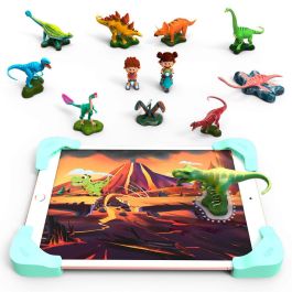 PlayShifu Tacto Dino - Juego Interactivo Físico-Virtual de Dinosaurios para Niños +4 Años - Más de 100 Datos Educativos