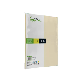 Liderpapel Papel Color A4 80gr Crema Paquete de 100 Hojas