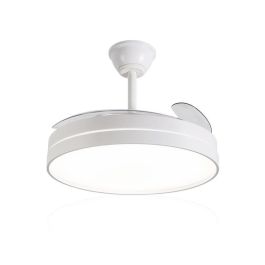 DAEWOO Ventilador de Techo con Aspas Retráctiles de 42 Pulgadas, LED 36W, Control por App, 3 Velocidades, Motor 30W