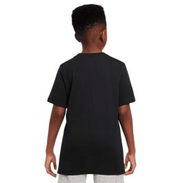 Camiseta de Manga Corta Infantil Nike Sportswear Big Negro S