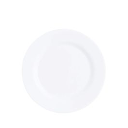 Arcoroc Set 6 Platos Llanos Intensity White de Vidrio Templado Blanco 25,5 cm Apto Lavavajillas y Microondas