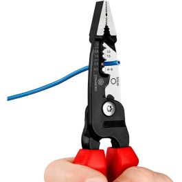 Knipex 13 72 200 ME - Alicates Multifunción Electricista Pelacables 0.5-6mm de Acero Inoxidable y 200mm