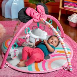 Bright Starts DIS0074451129375 Alfombra de juego Disney Baby Minnie Mouse Forever Besties con música y luces rosa para recién nacidos