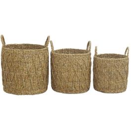 DKD Home Decor Cesta de Seagrass Natural Set de 3 Piezas Hecha a Mano 36 x 36 x 32 cm Precio: 68.68999995. SKU: B14AAHCA67